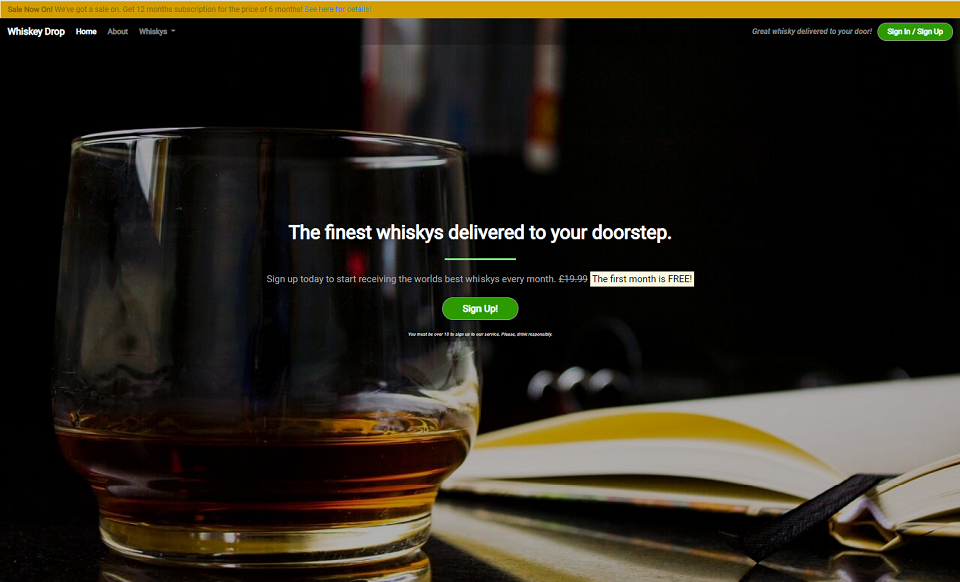 Whisky Drop website